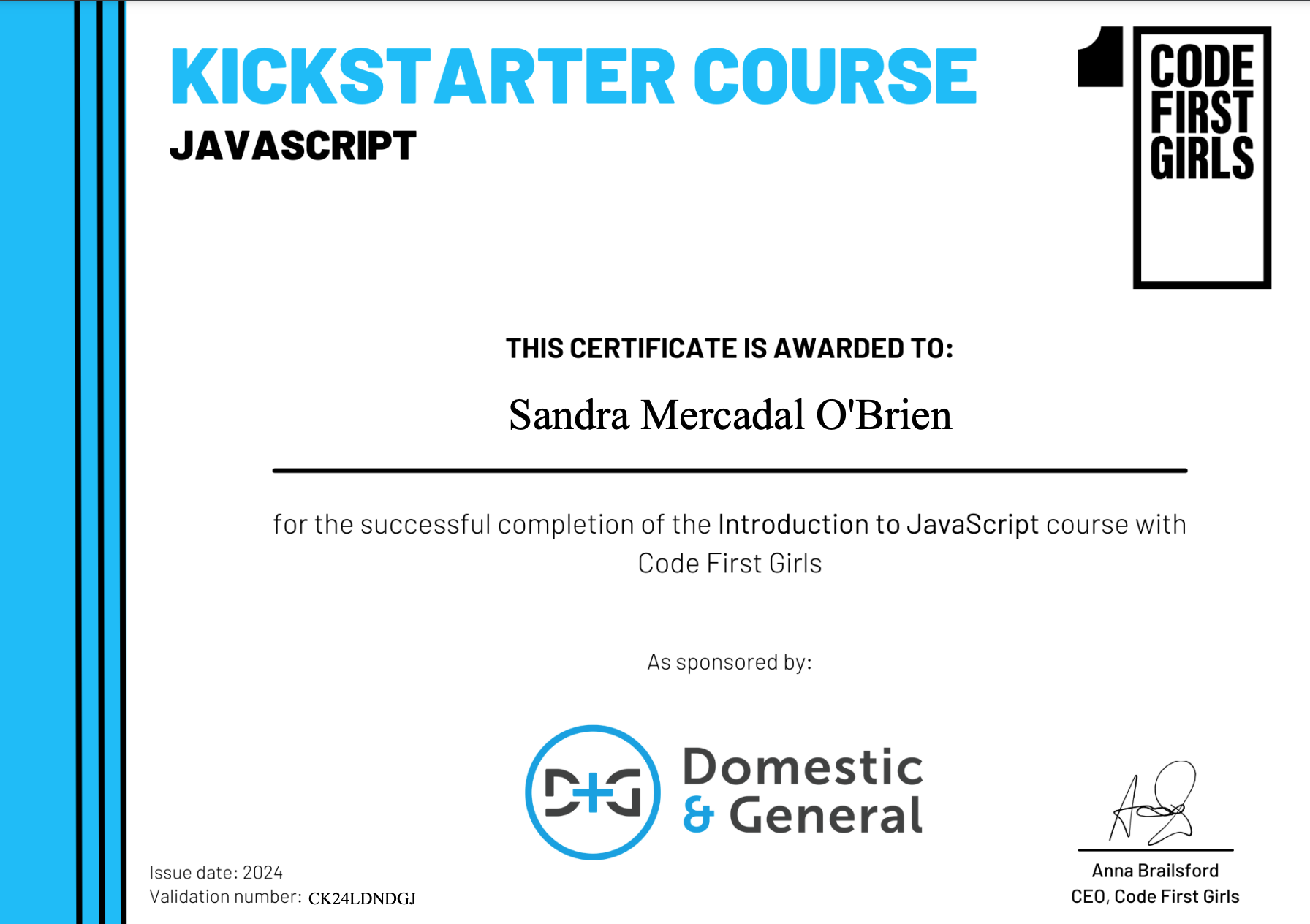 Code First Girls JavaScript Course for women