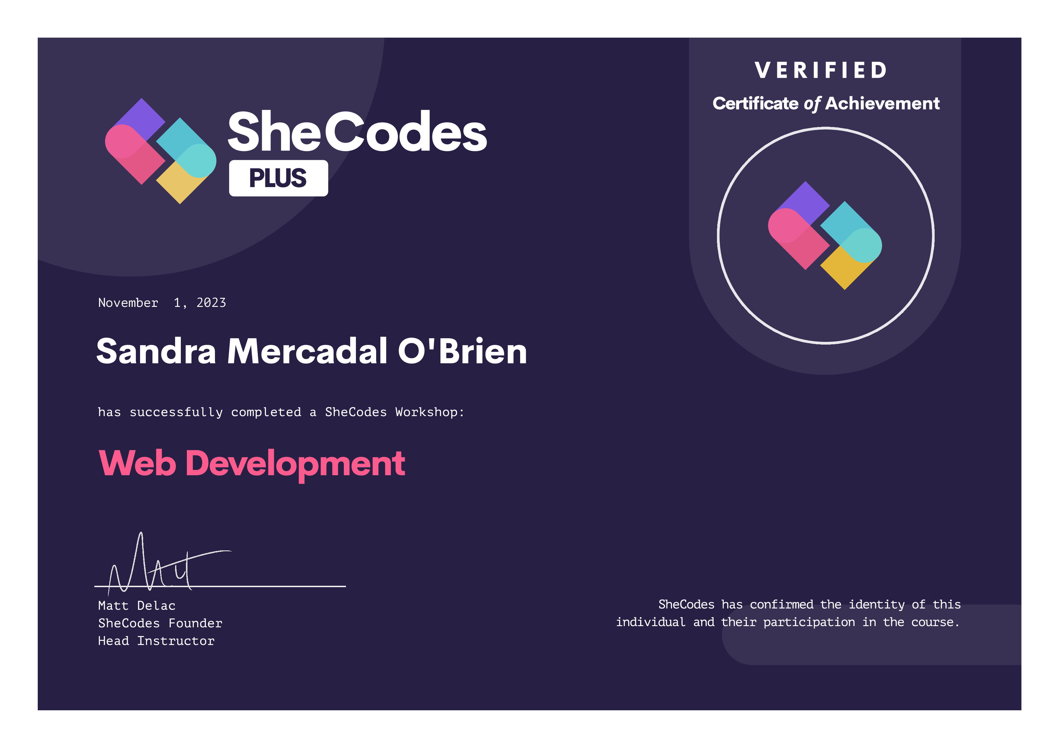 SheCodes Plus Coding course